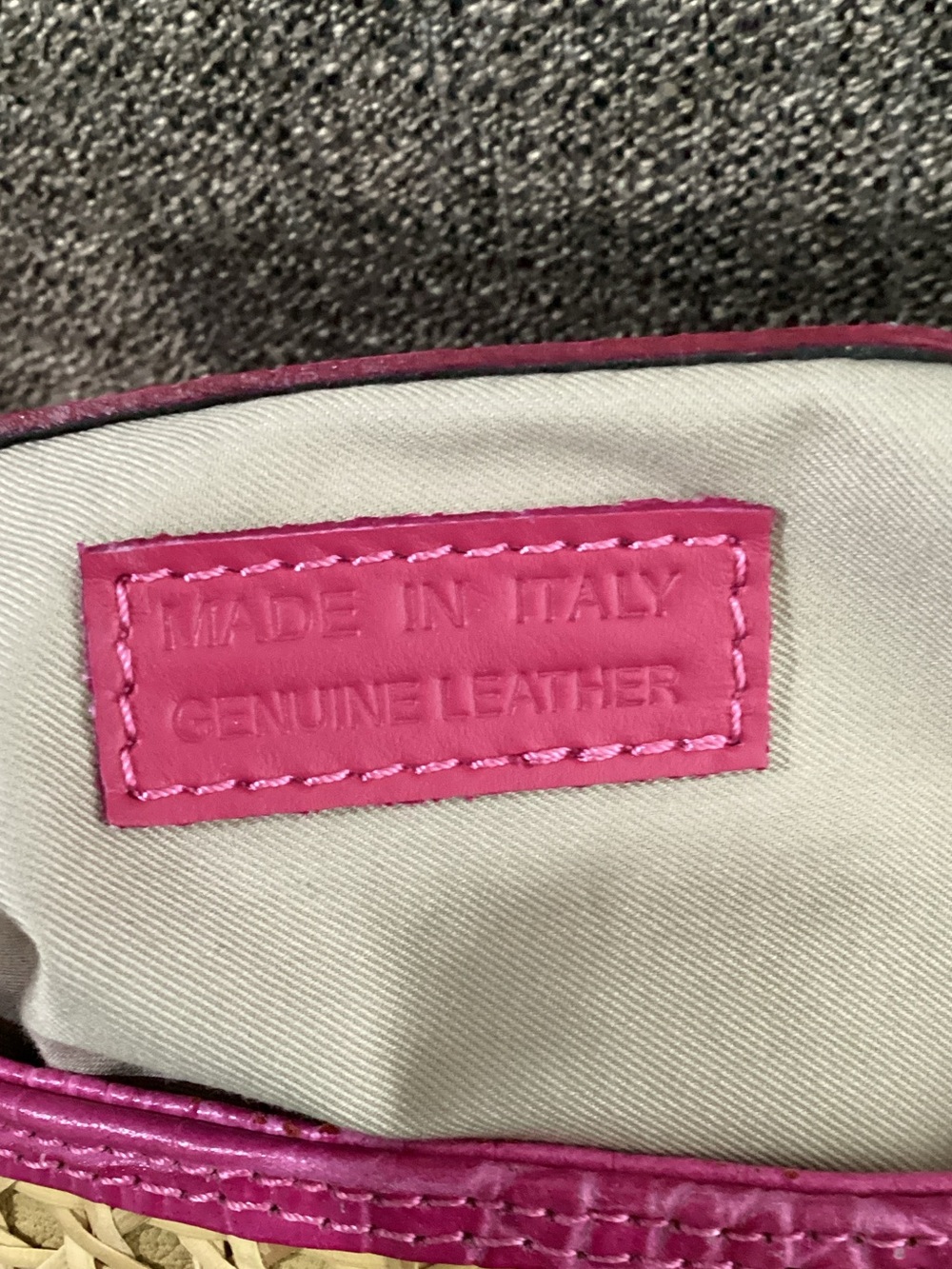 Maria Antonieta Pink Trim Woven Satchel with Detachable Strap - Picture 6 of 12
